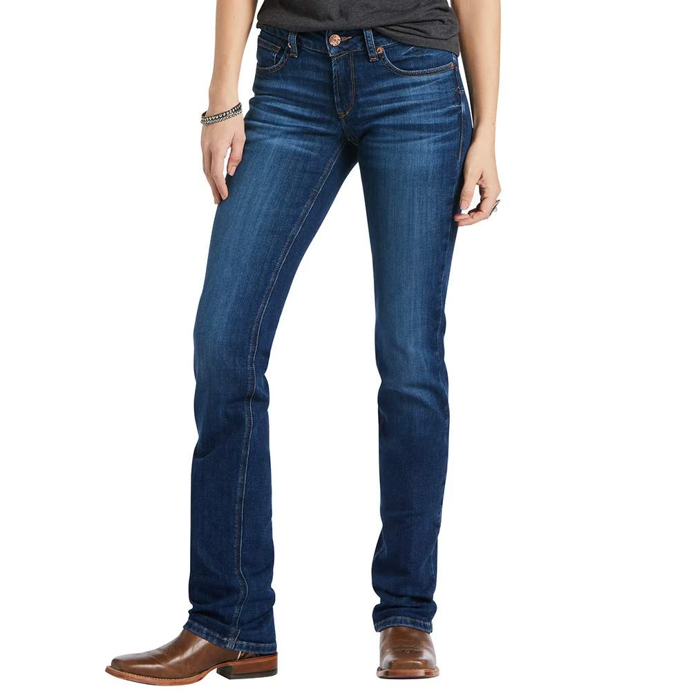 Ariat Women's R.E.A.L. Mid Rise Candace Straight Jean - Image 2