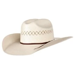 American Hats Ivory 8400 4 1/4in. Brim Rancher Crease Straw Cowboy Hat