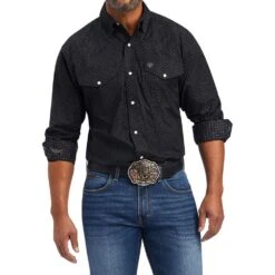 Relentless By Ariat Men's Resilient Stretch Classic Fit Snap Shirt
