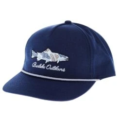 Burlebo Mens Navy Camo Fish Cap