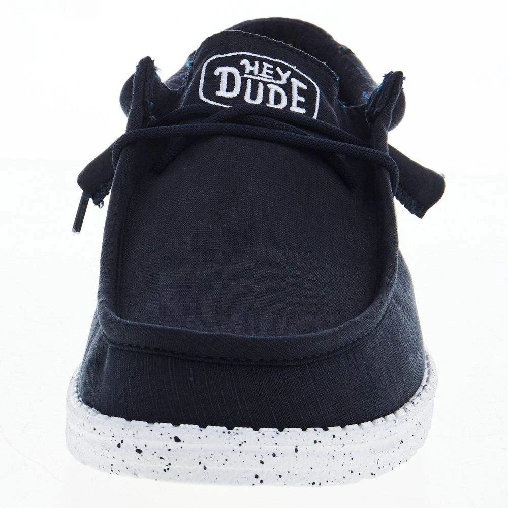 Heydude Men's Hey Dude Wally Slub Navy Canvas Casual Shoe - Image 2