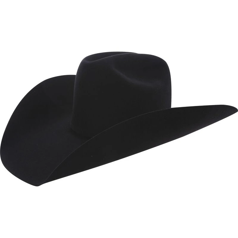 American Hats 40X Black Open Crown 4-1/4in. Brim Felt Cowboy Hat - Image 2