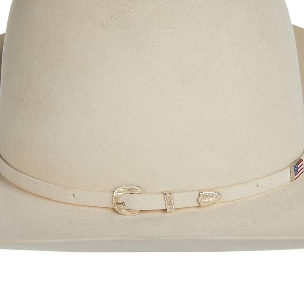 American Hats 40X Bone Self Band 5in. Brim Open Crown Felt Cowboy Hat - Image 4