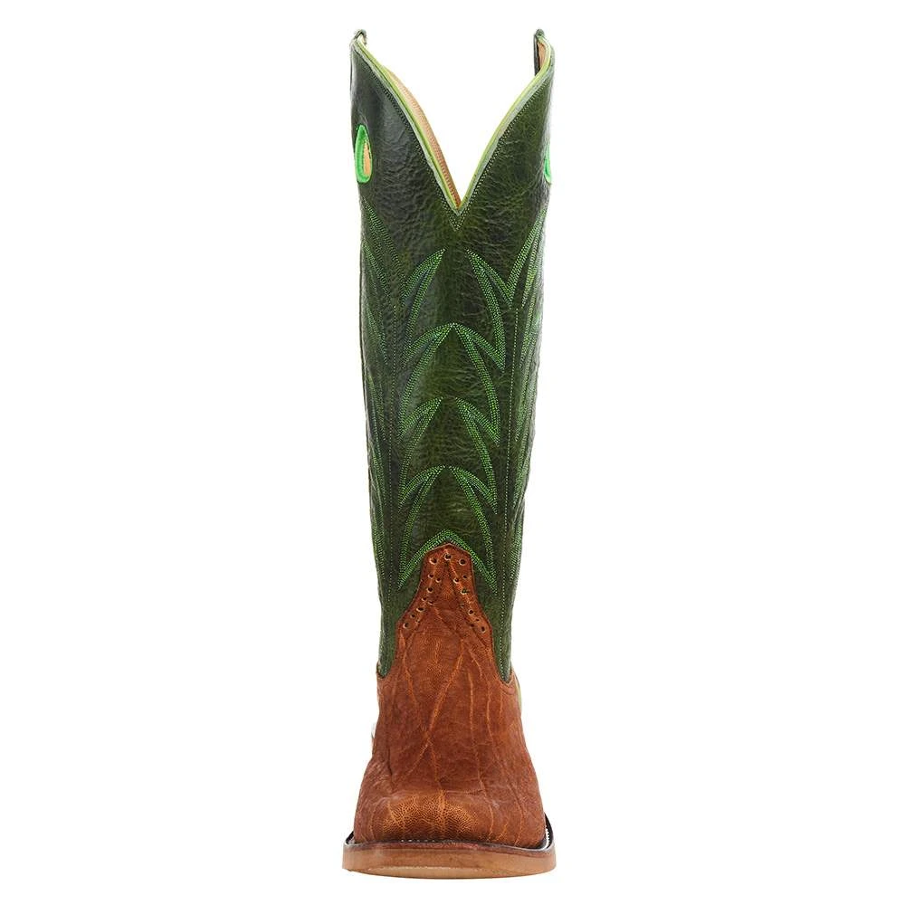 Rios Of Mercedes Men`s Brick Oiled Elephant 15in. Jade Navajo Bison Top Cutter Toe Boot - Image 2