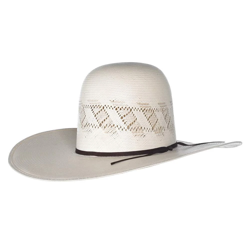 Rodeo King Ivory The Wind Shantung 4 1/2in. Brim Open Crown Straw Cowboy Hat - Image 2