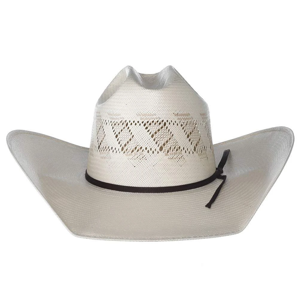 Rodeo King Ivory The Wind Shantung 4 1/2in. Brim Open Crown Straw Cowboy Hat - Image 3