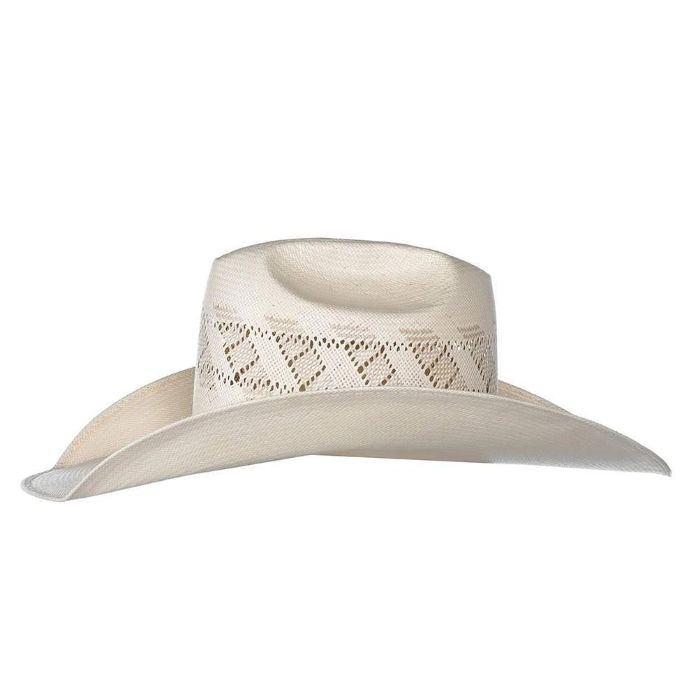Rodeo King Ivory The Wind Shantung 4 1/2in. Brim Open Crown Straw Cowboy Hat - Image 4