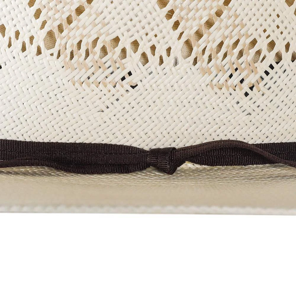Rodeo King Ivory The Wind Shantung 4 1/2in. Brim Open Crown Straw Cowboy Hat - Image 5