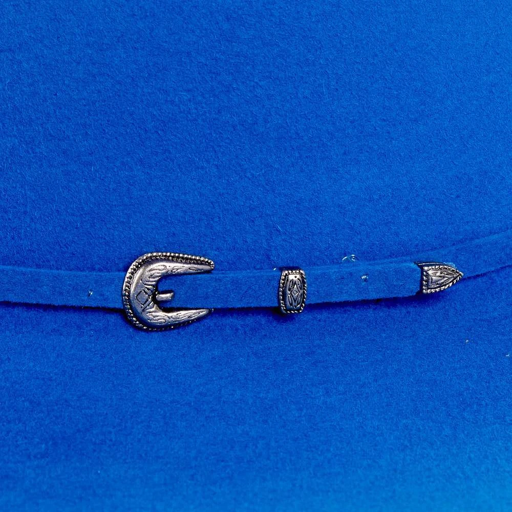 Rodeo King 7X Cobalt Blue 4in. Brim Open Crown Felt Cowboy Hat - Image 3